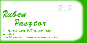 ruben pasztor business card